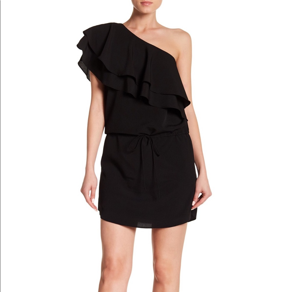 NWT Haute Hippie One Shoulder Ruffle Dress SZ M
